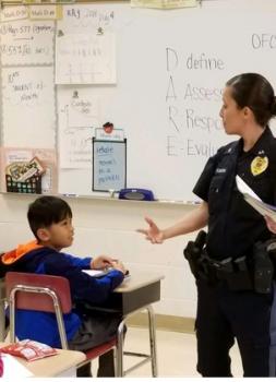 Police Officer in Classroom instructing