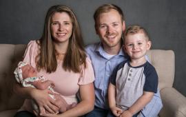 Stevensville Mayor Brandon Dewey and Family