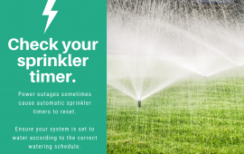 Check your sprinkler timer