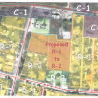 map of proposed zoning change