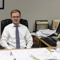 Mayor Dewey at Desk