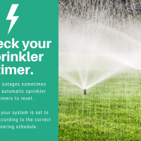 Check your sprinkler timer