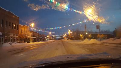 main street stevensville early morning