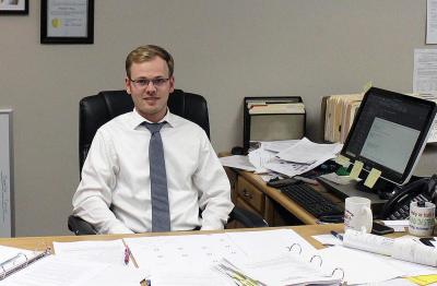 Mayor Dewey at Desk