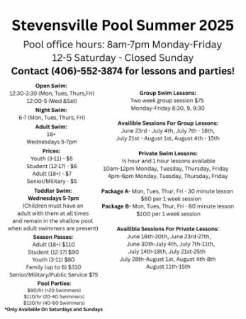 Pool Schedule