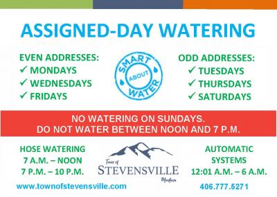 Watering regulation days and hours