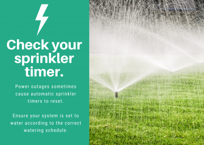Check your sprinkler timer