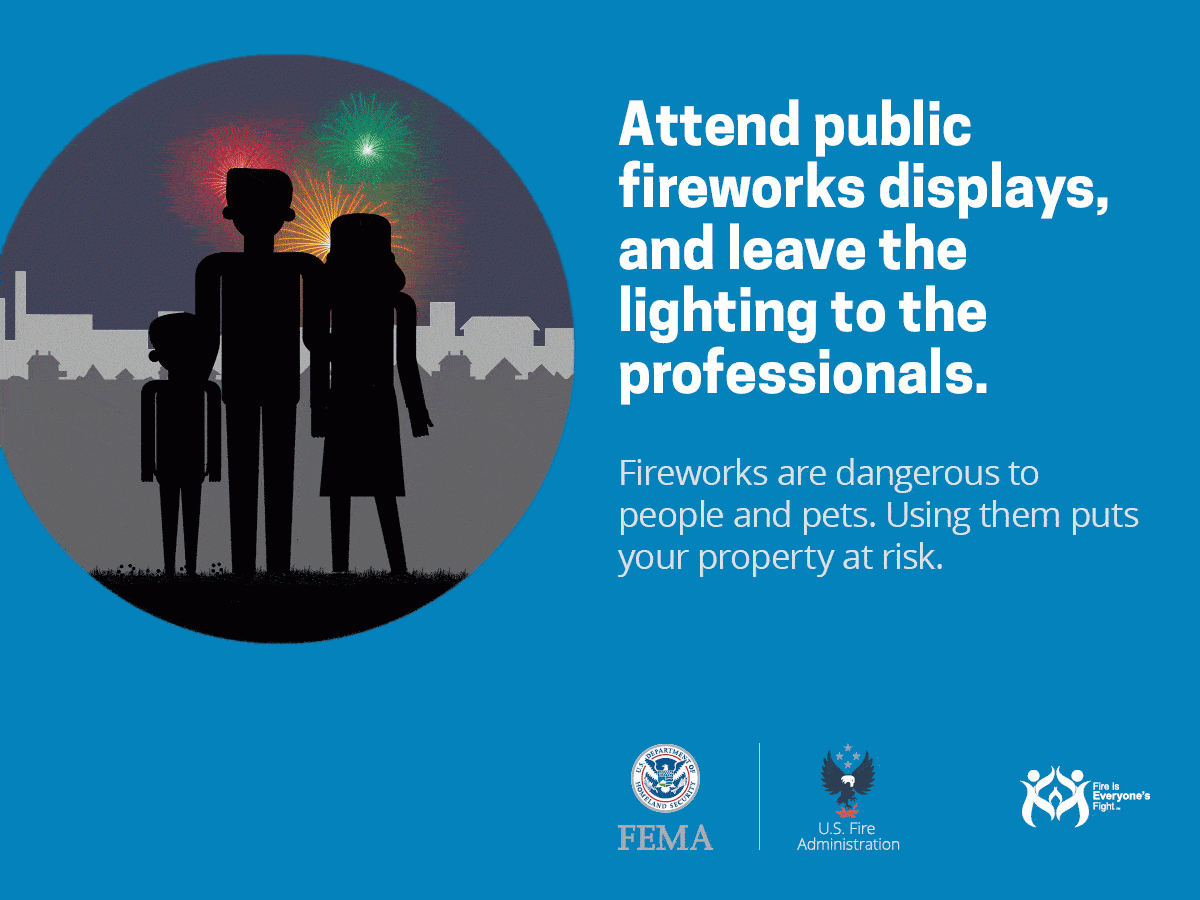 fireworks safety banner